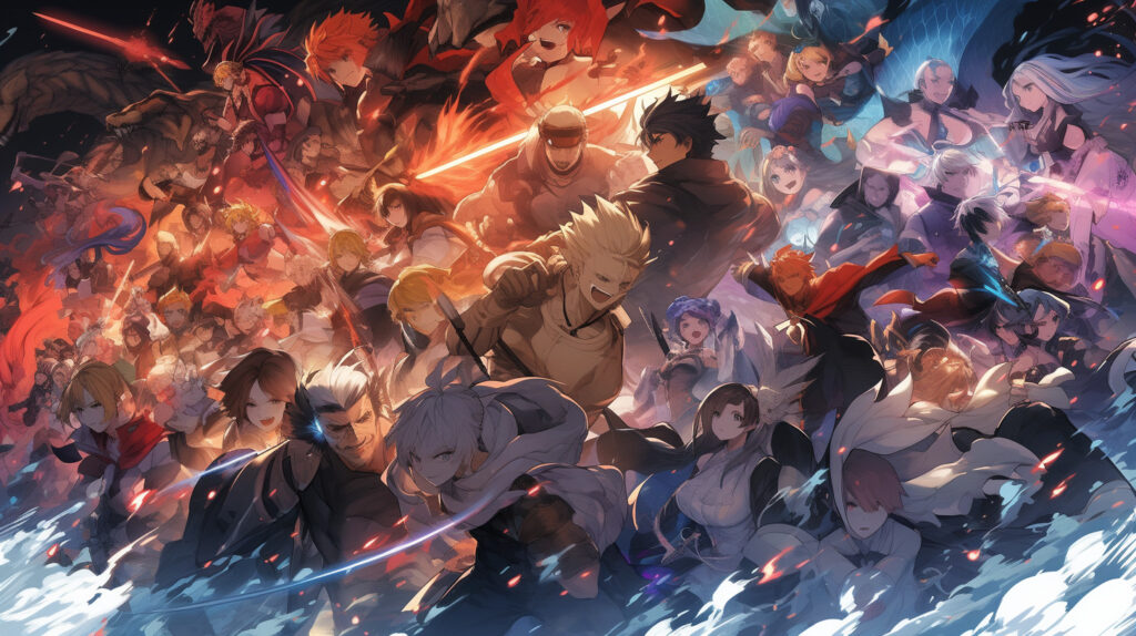 anime battle wallpaper art